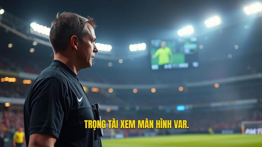 2. Trọng tài xem màn hình VAR.